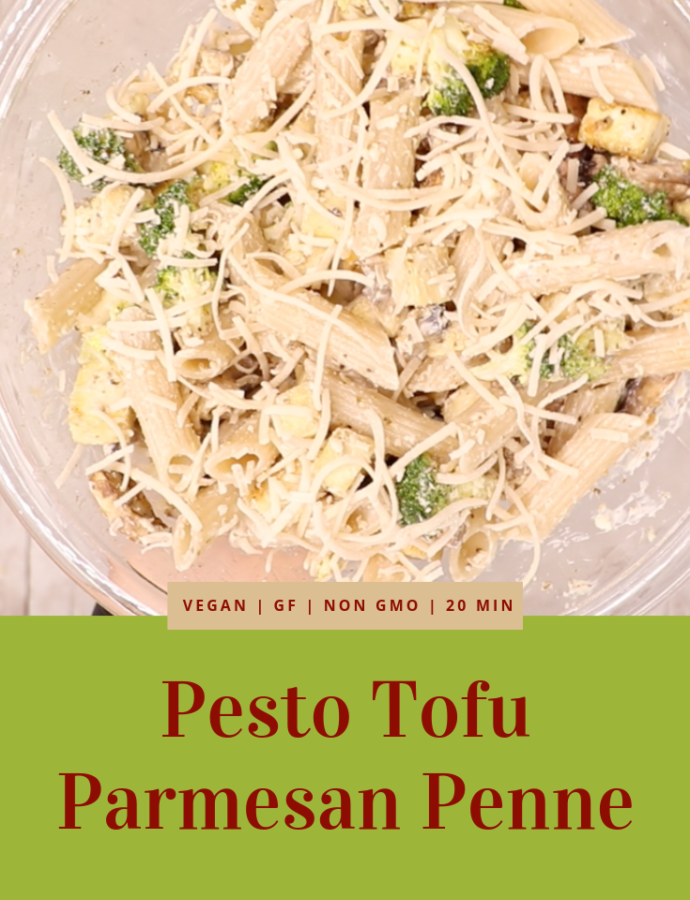 Pesto Parmesan Tofu Penne